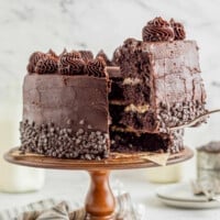 featured chocolate cookie dough layer cake