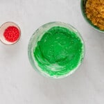 green marshmallow mixture in a bowl