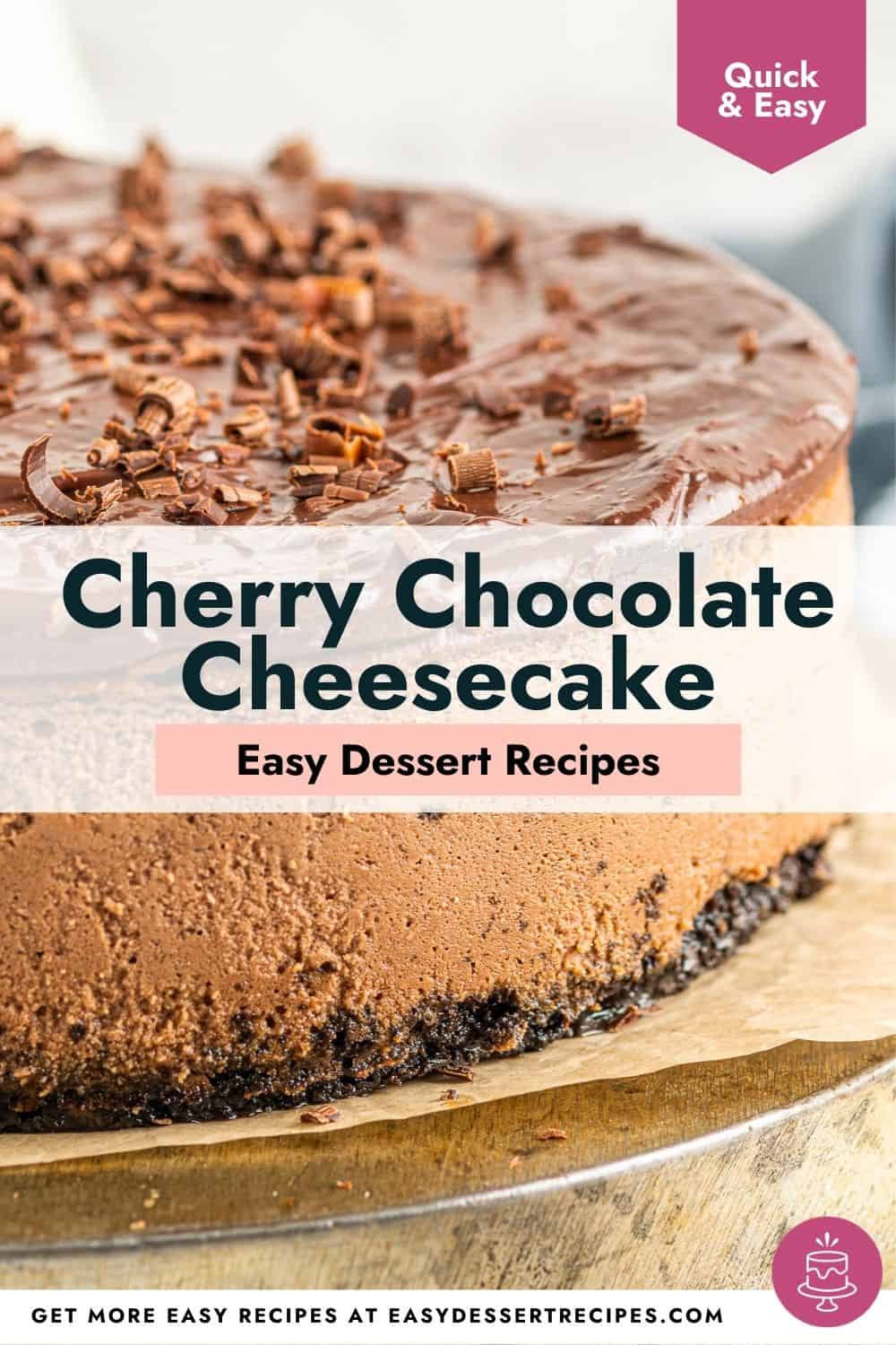 cherry chocolate cheesecake pinterest