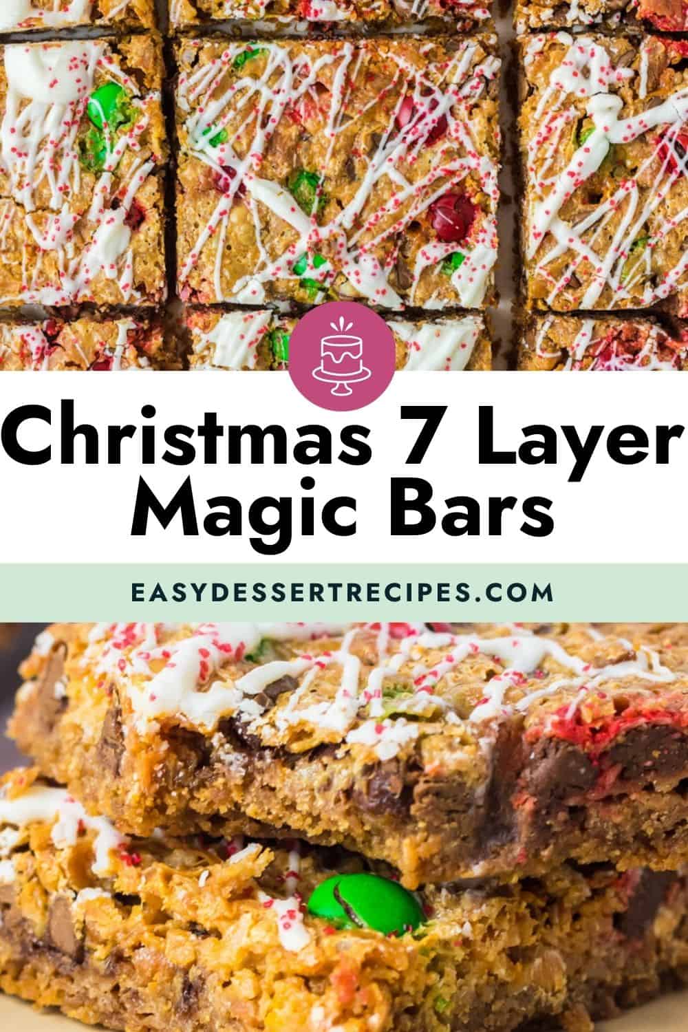 christmas 7 layer magic cookie bars pinterest