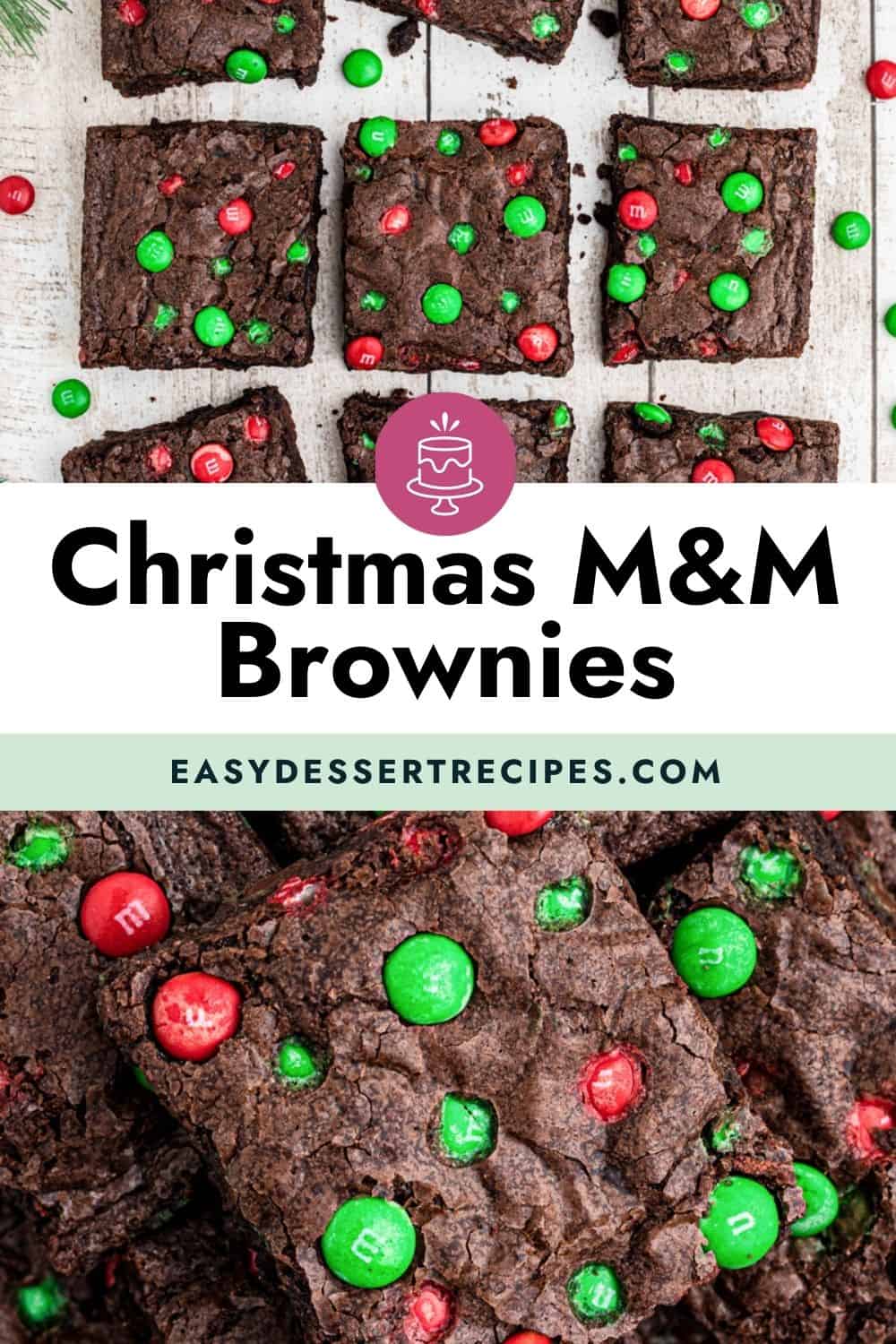 christmas M&M brownies pinterest
