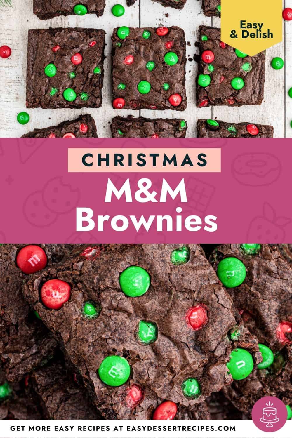 christmas M&M brownies pinterest