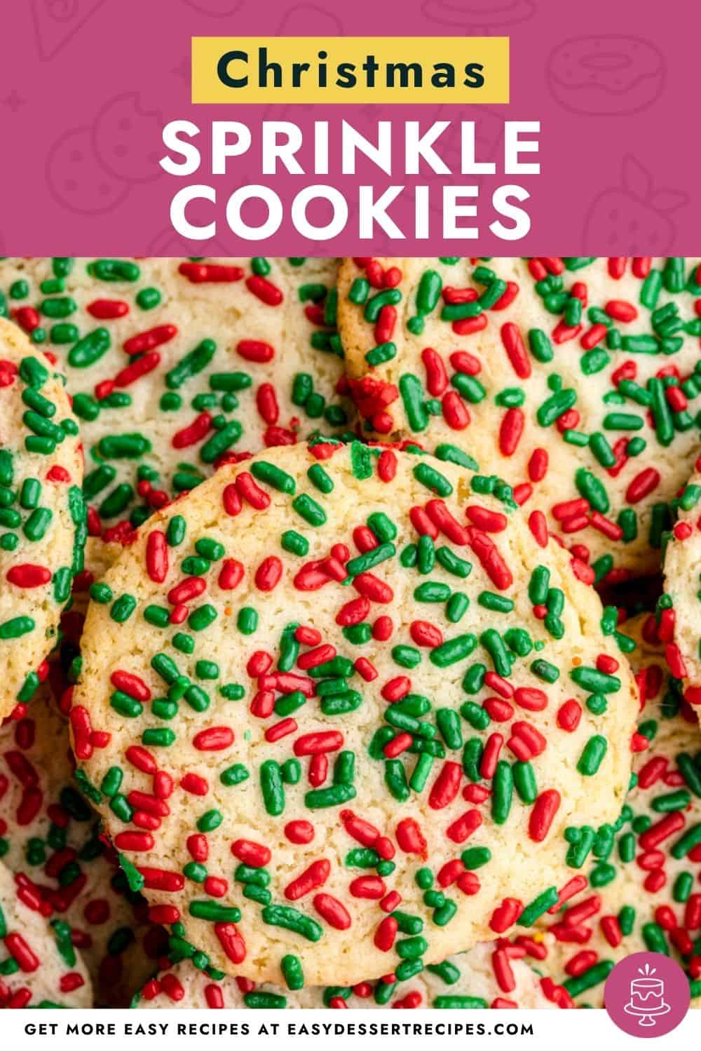 christmas sprinkle cookies pinterest