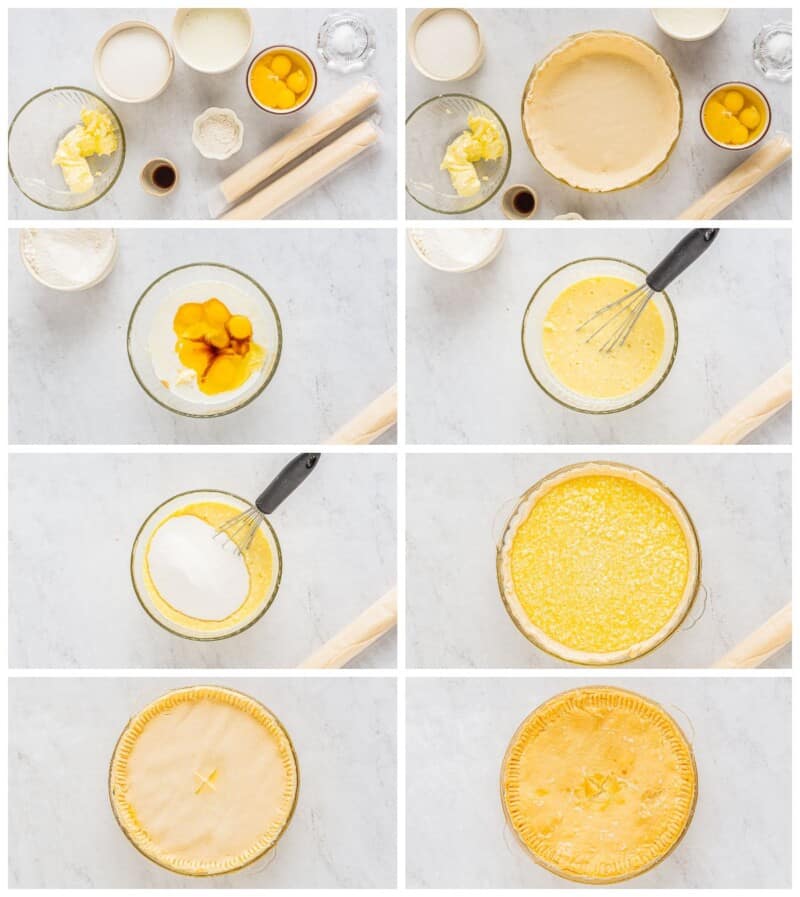 step by step photos for how to make buttermilk chess pie