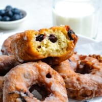 featured blueberry cake donuts