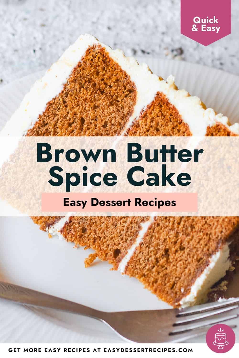 brown butter spice cake pinterest
