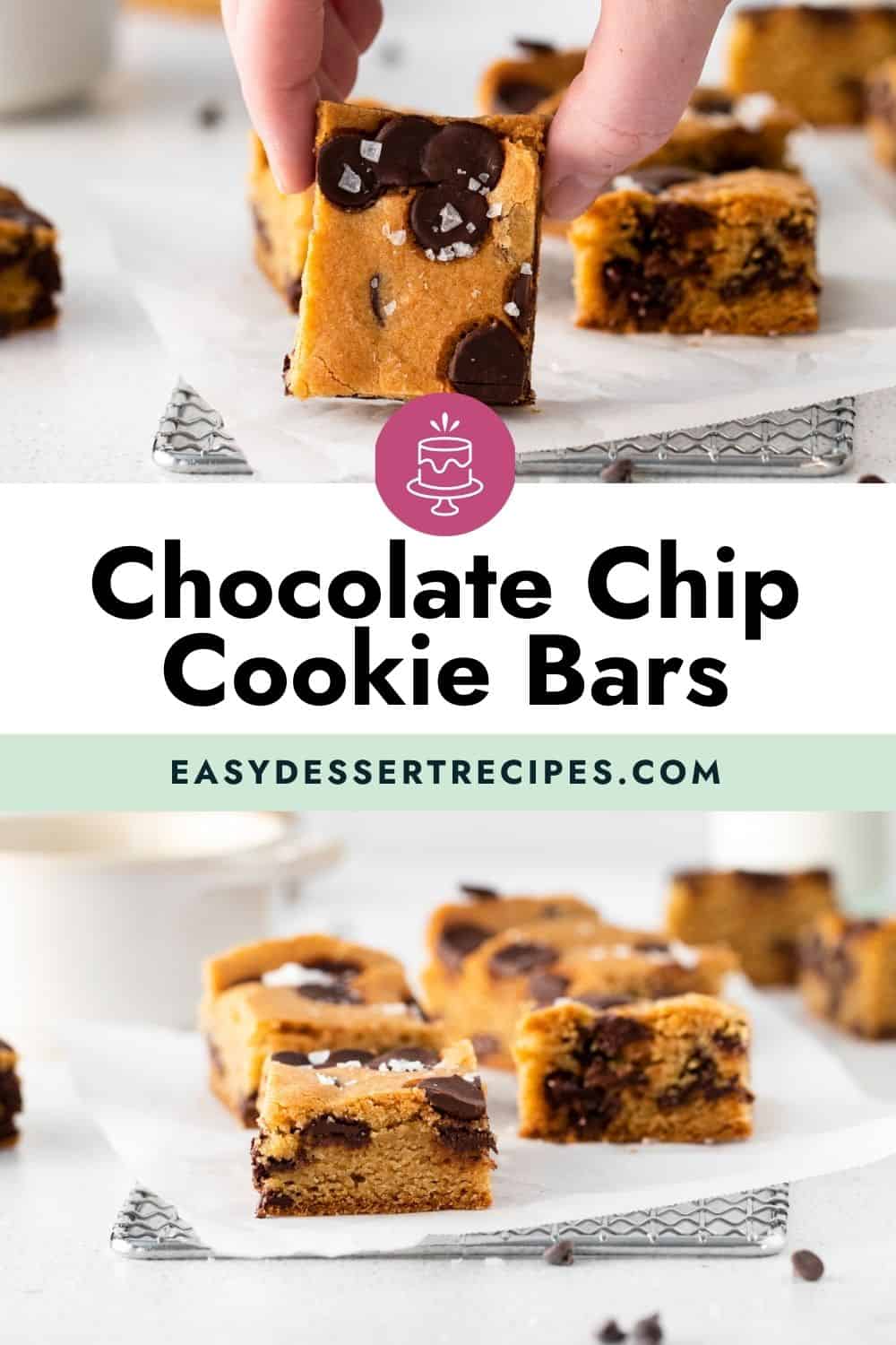 chocolate chip cookie bars pinterest