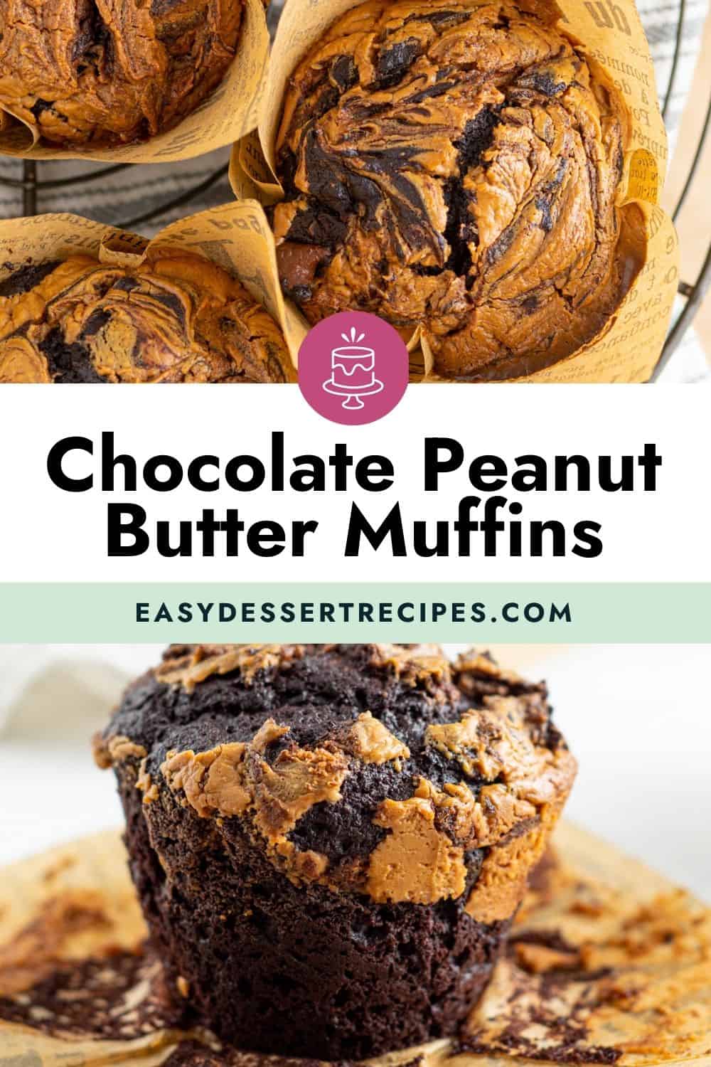 chocolate peanut butter muffins pinterest
