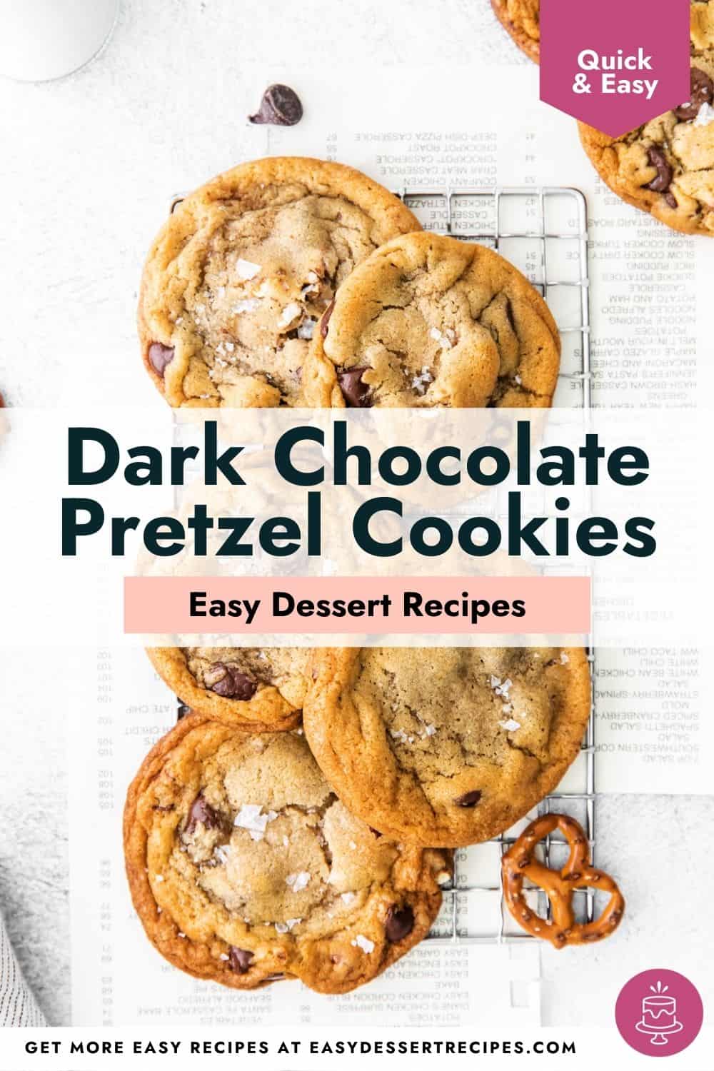 dark chocolate pretzel cookies pinterest