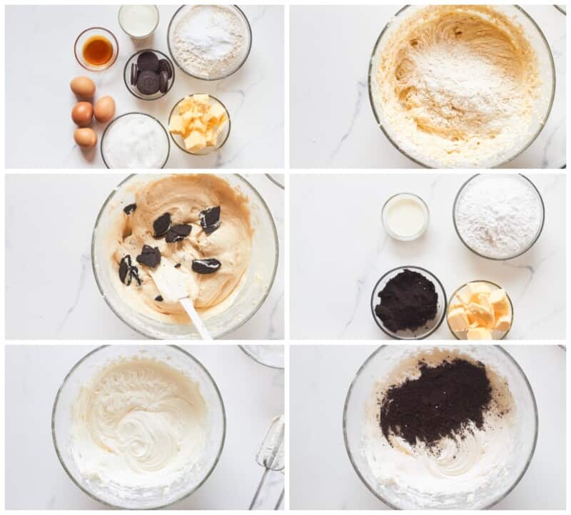 step by step photos for how to make cookies and cream cake
