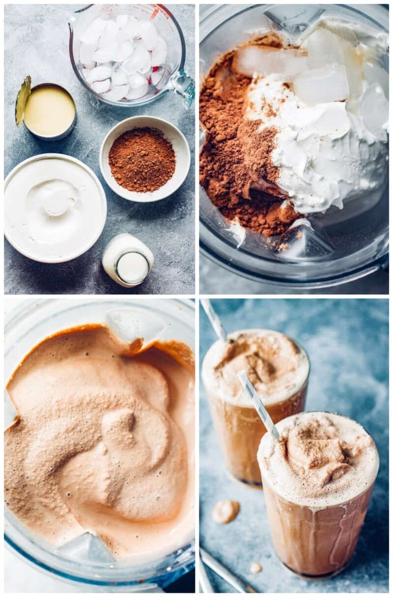 step by step photos for how to make copycat frosty