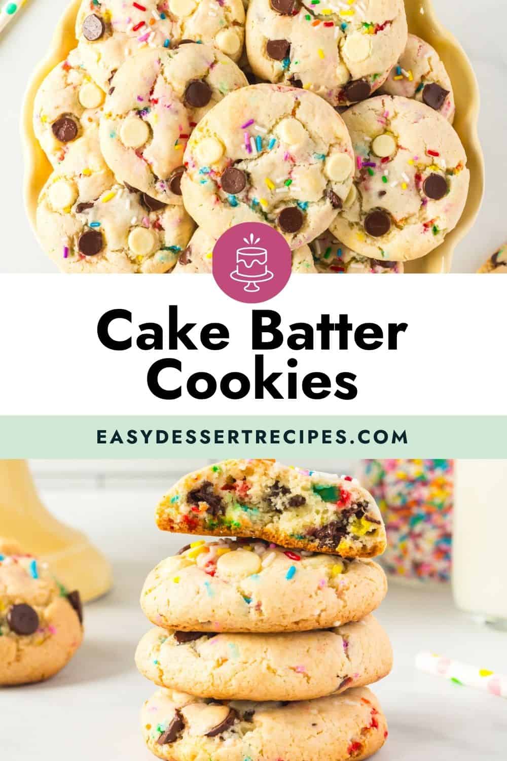 cake batter cookies pinterest