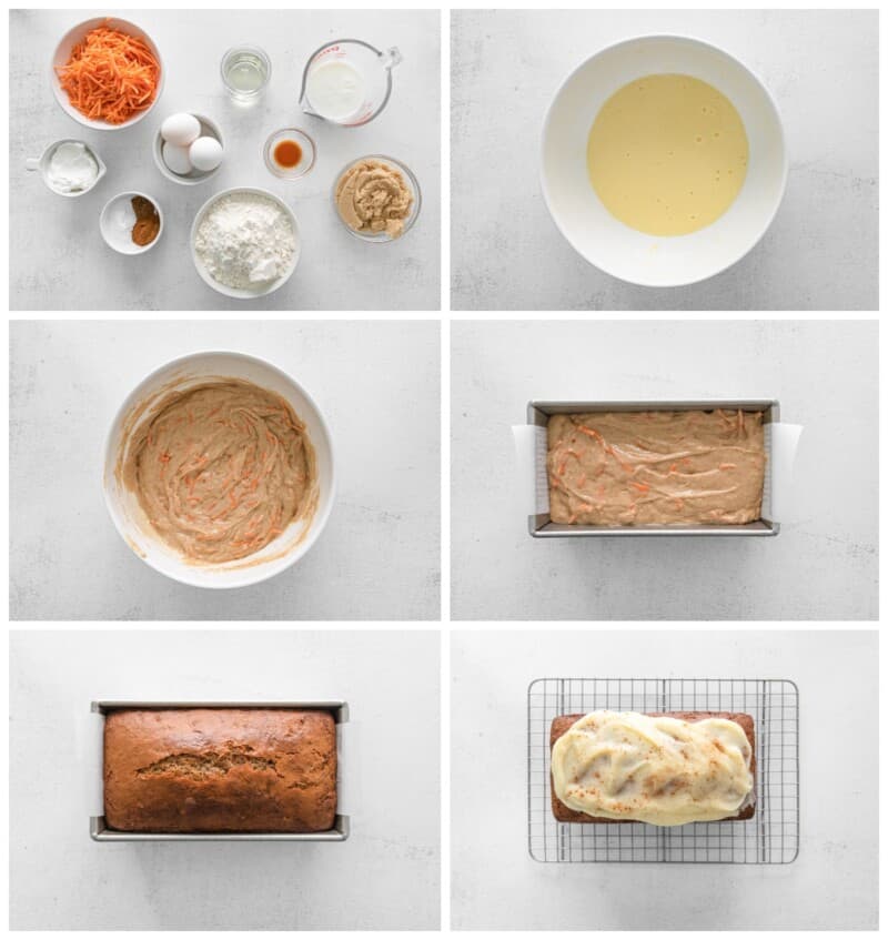 step by step photos for how to make carrot bread
