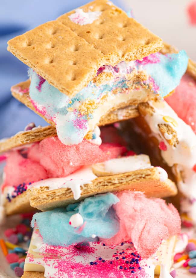 cotton candy s'mores