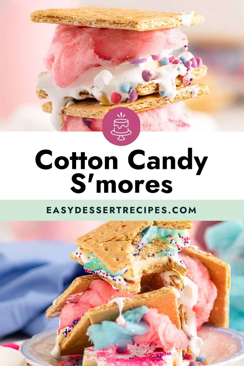 cotton candy s'mores pinterest