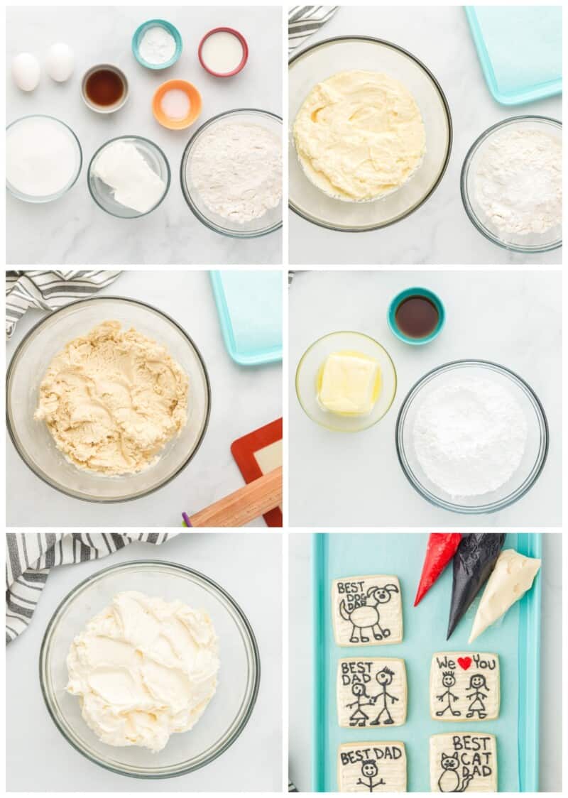 step by step photos for how to make fathers day cookies.