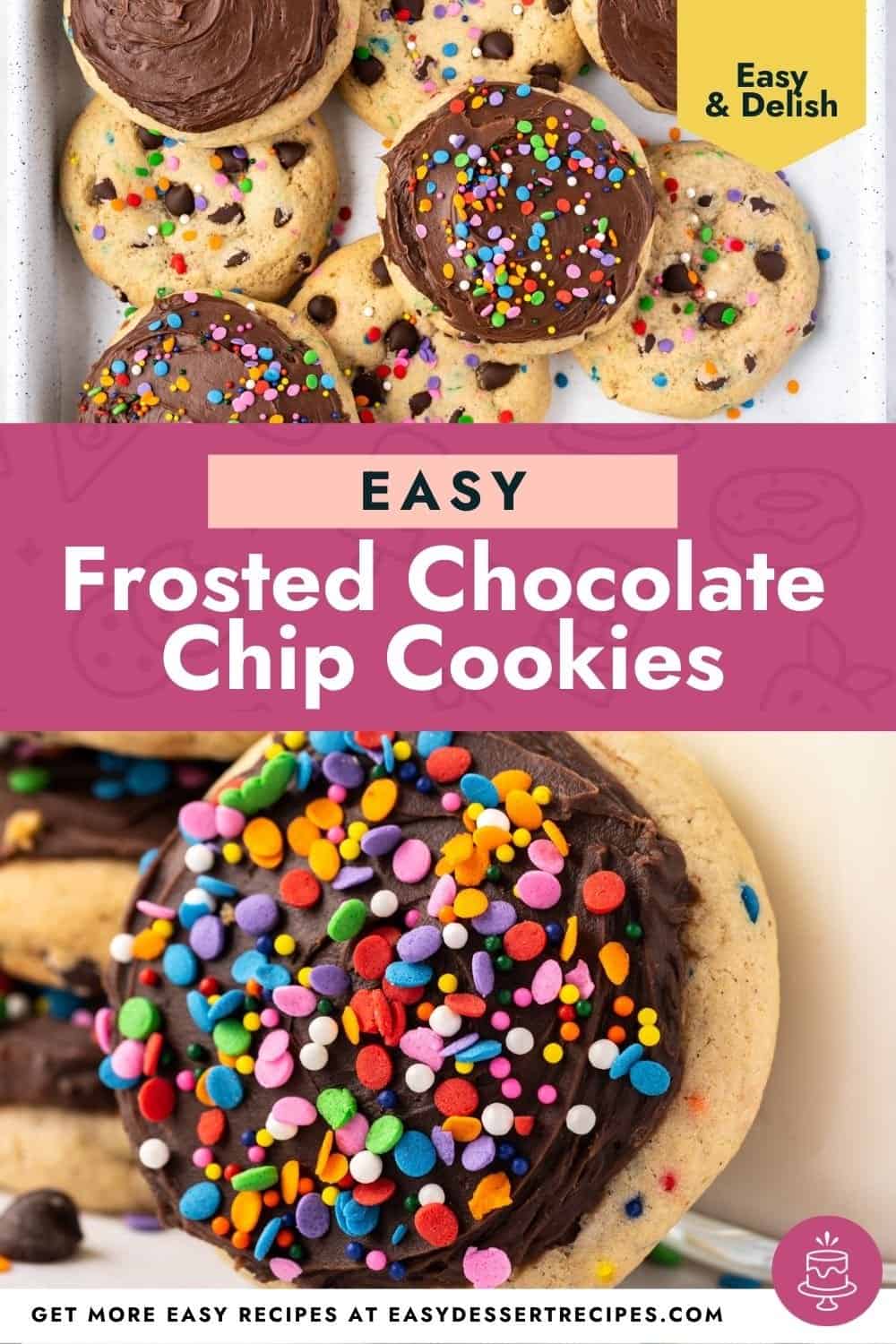 frosted chocolate chip cookies pinterest.
