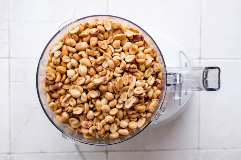 peanuts in a food processor