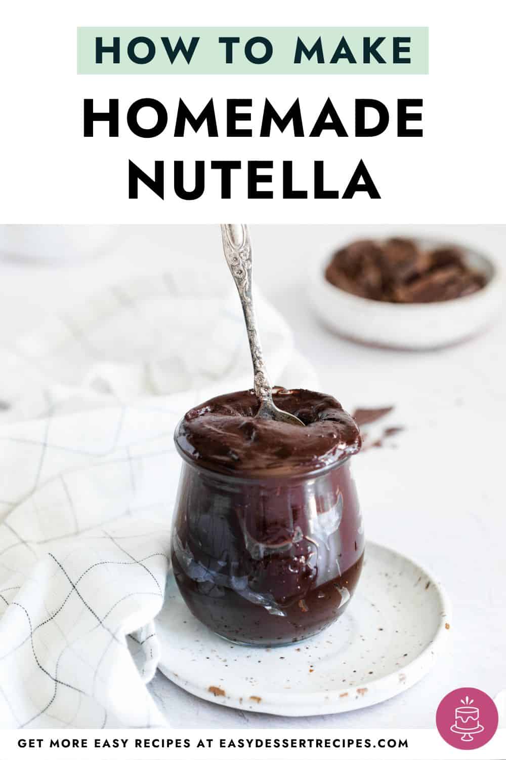 how to make homemade nutella Pinterest