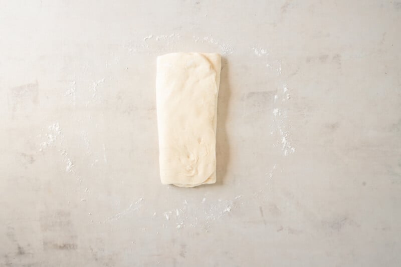 croissant dough, folded