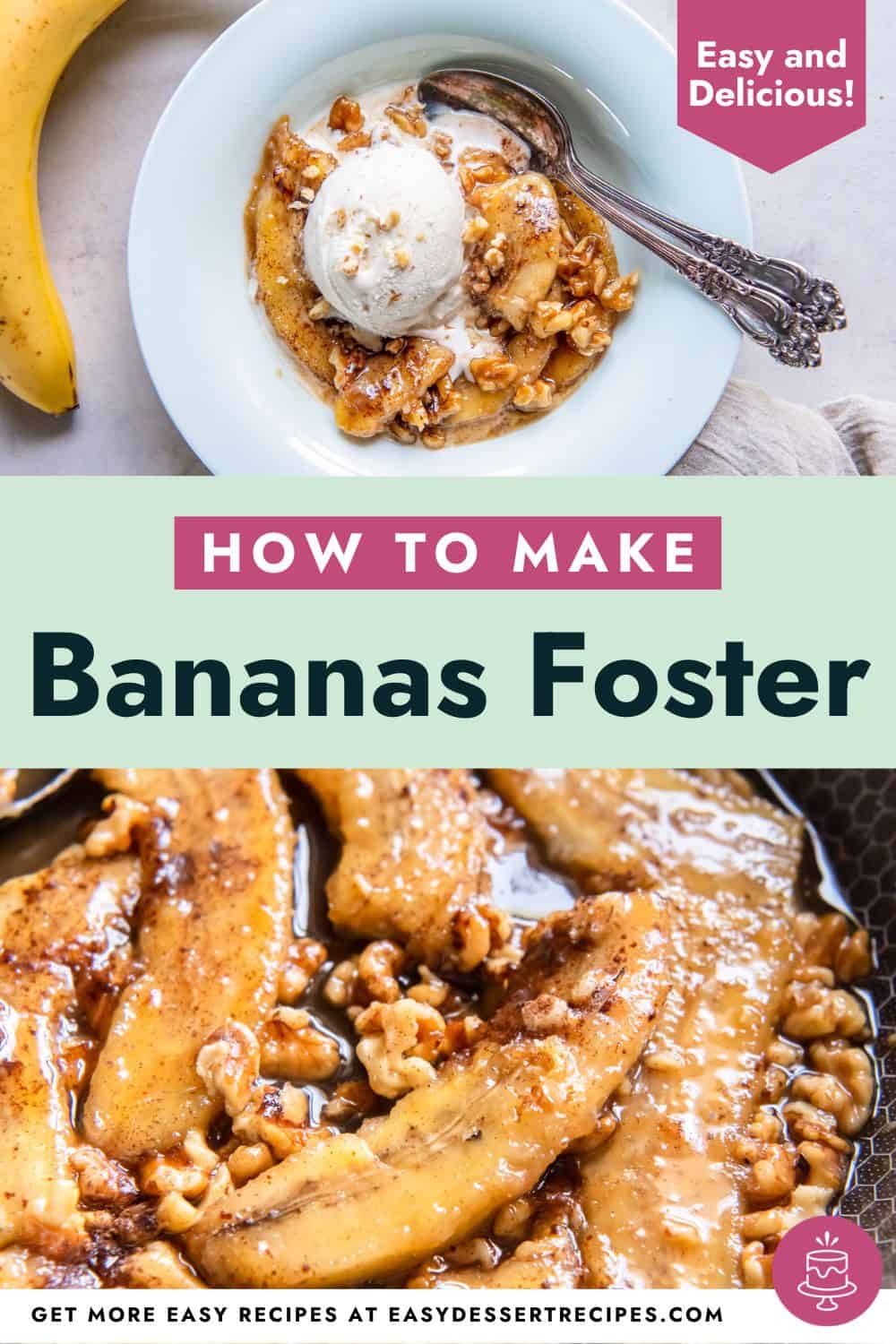 how to make bananas foster Pinterest