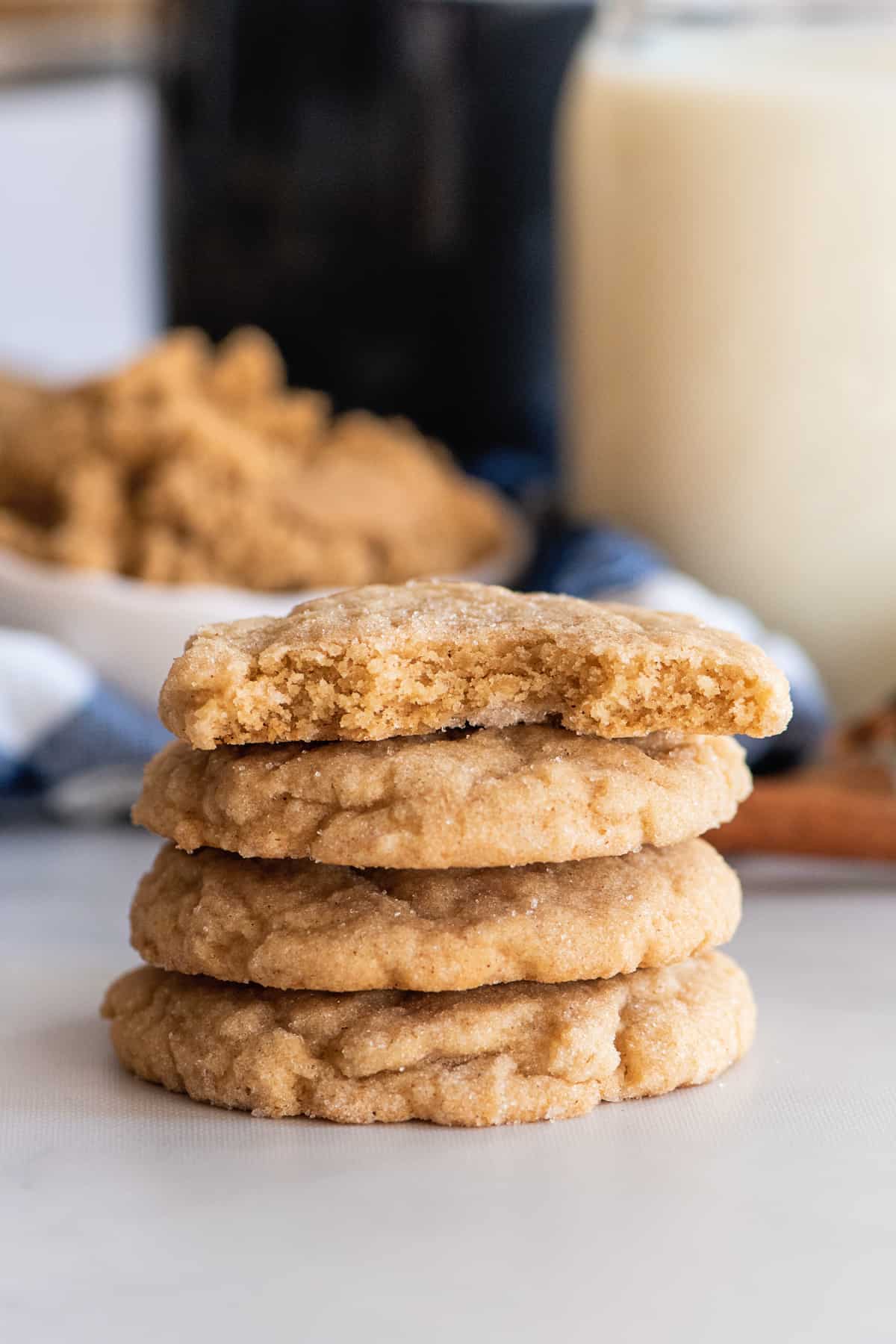 a stack of brown sugar cookies