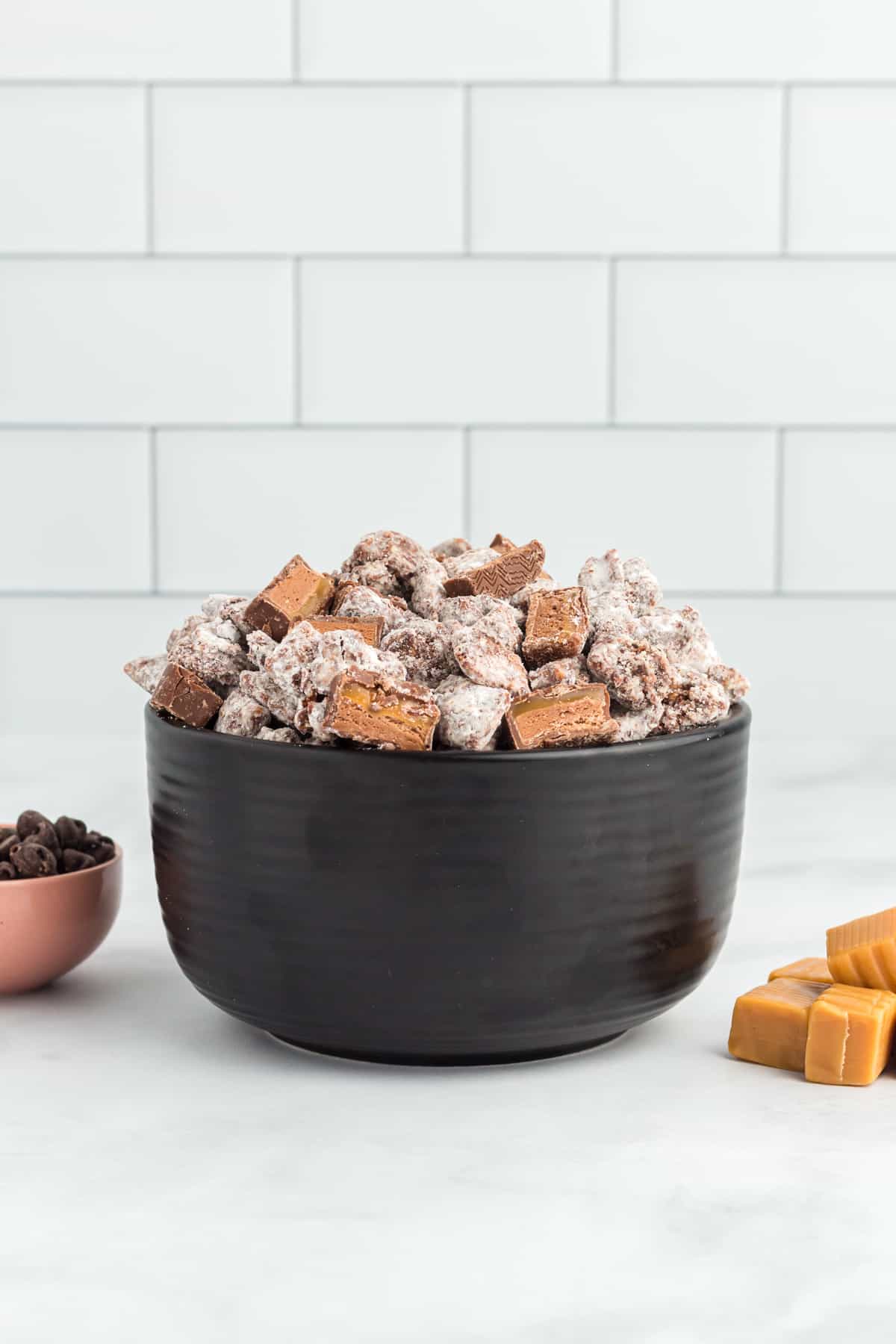 a bowl of Milky Way puppy chow