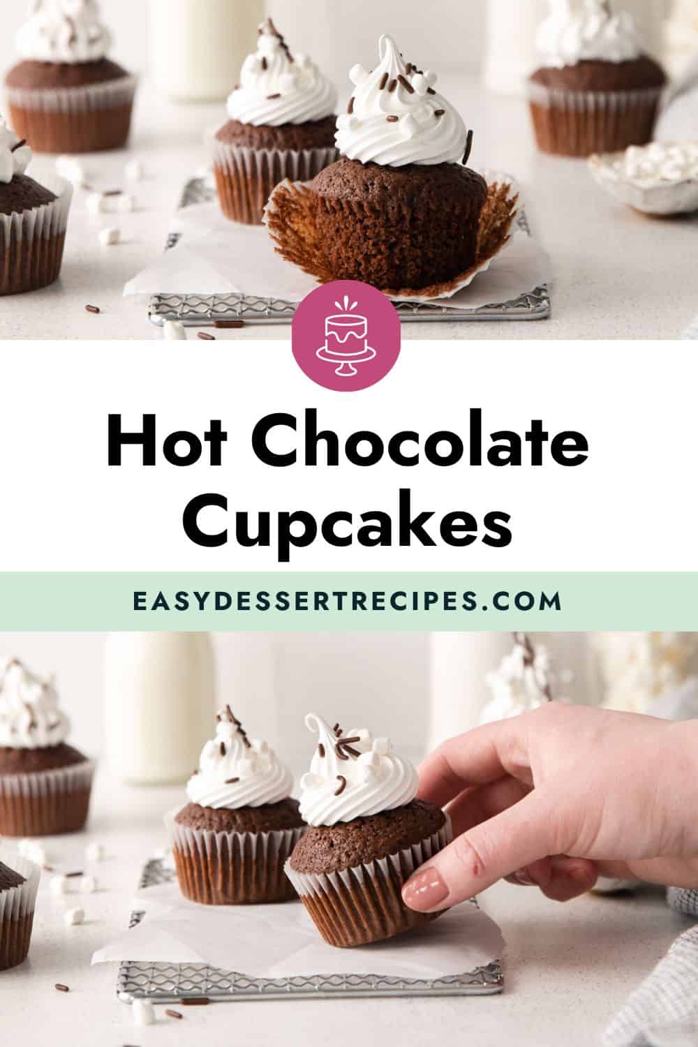hot chocolate cupcakes pinterest.