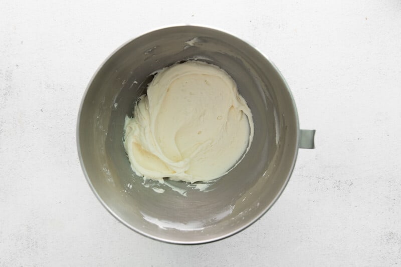 mascarpone in a mixing bowl