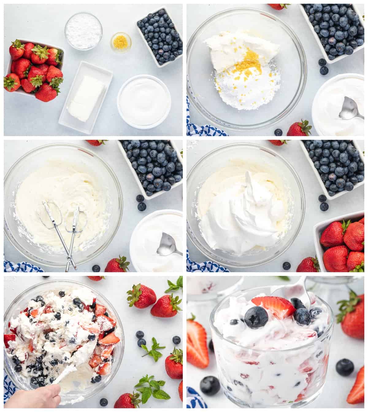 how to make berry cheesecake salad step by step photo instructions