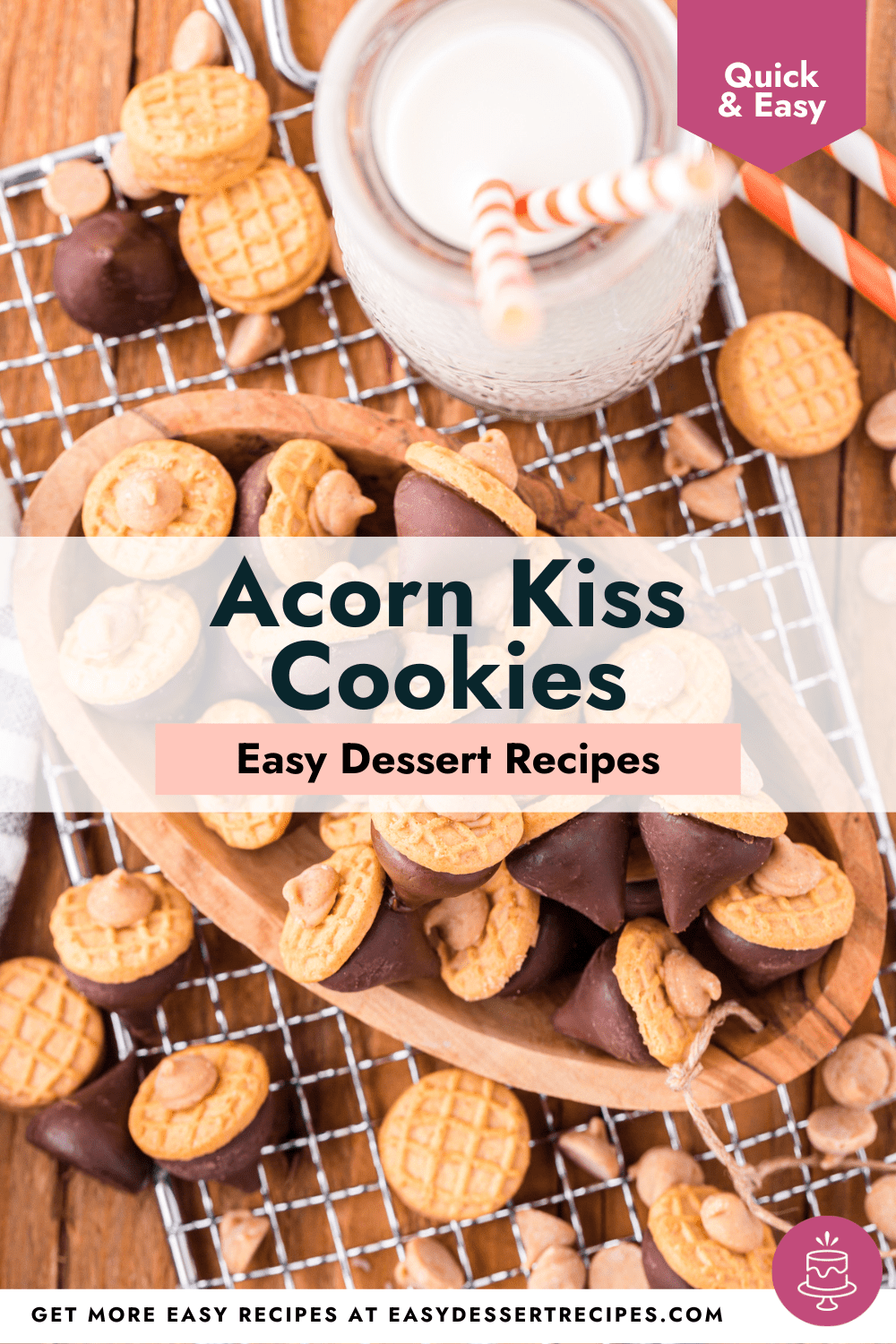 acorn kiss cookies easy dessert recipes.
