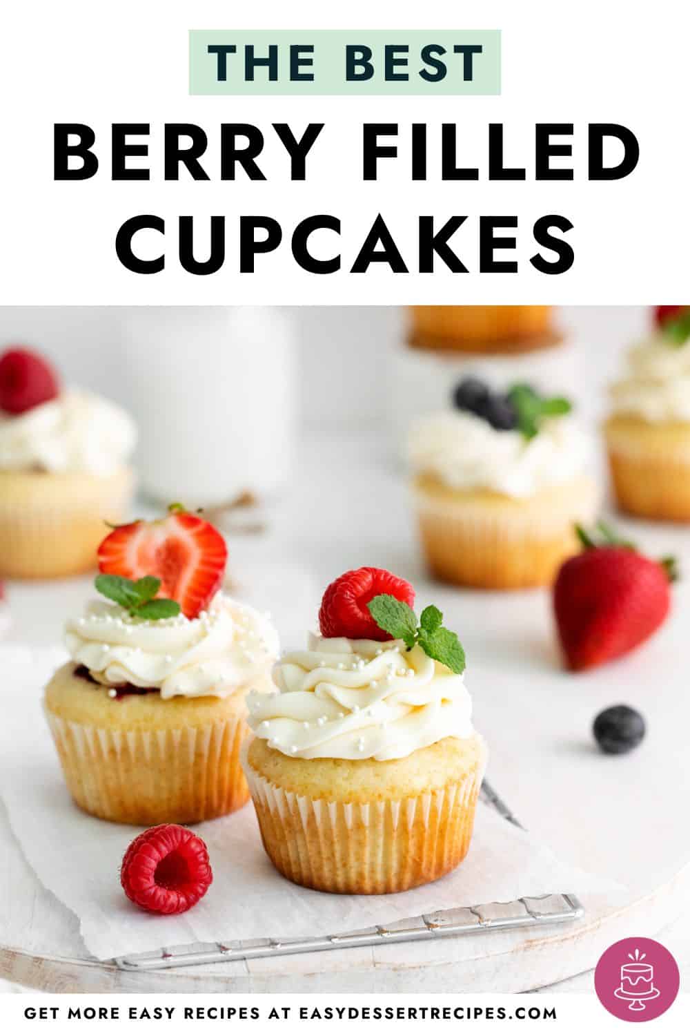 berry filled cupcakes pinterest