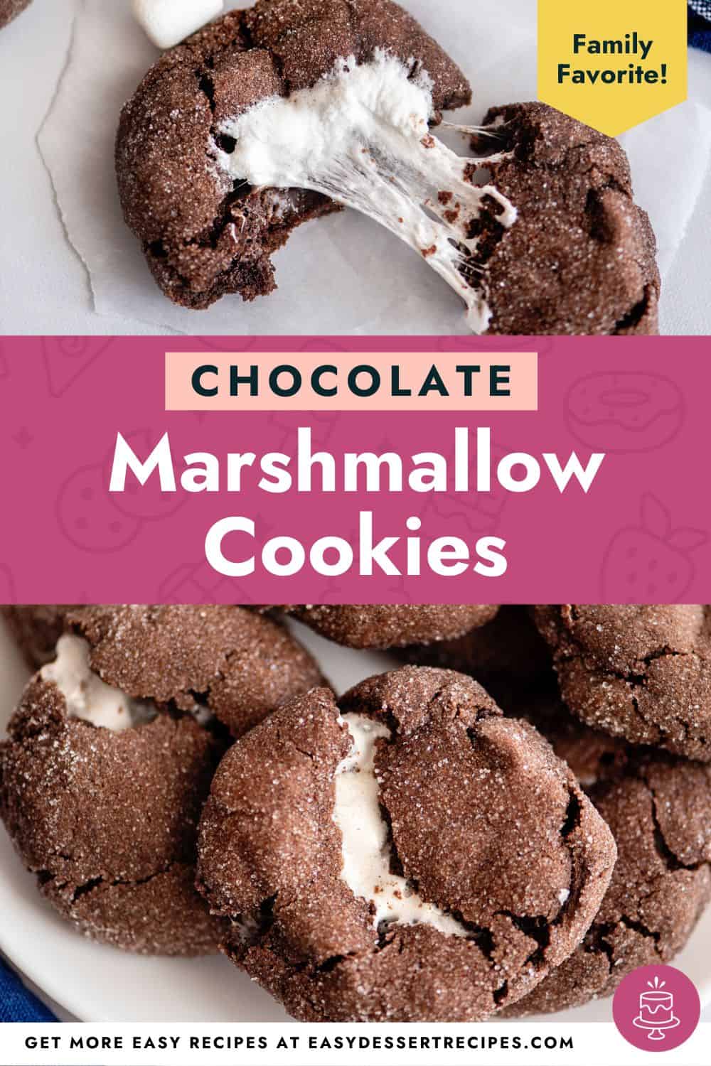 chocolate marshmallow cookies pinterest