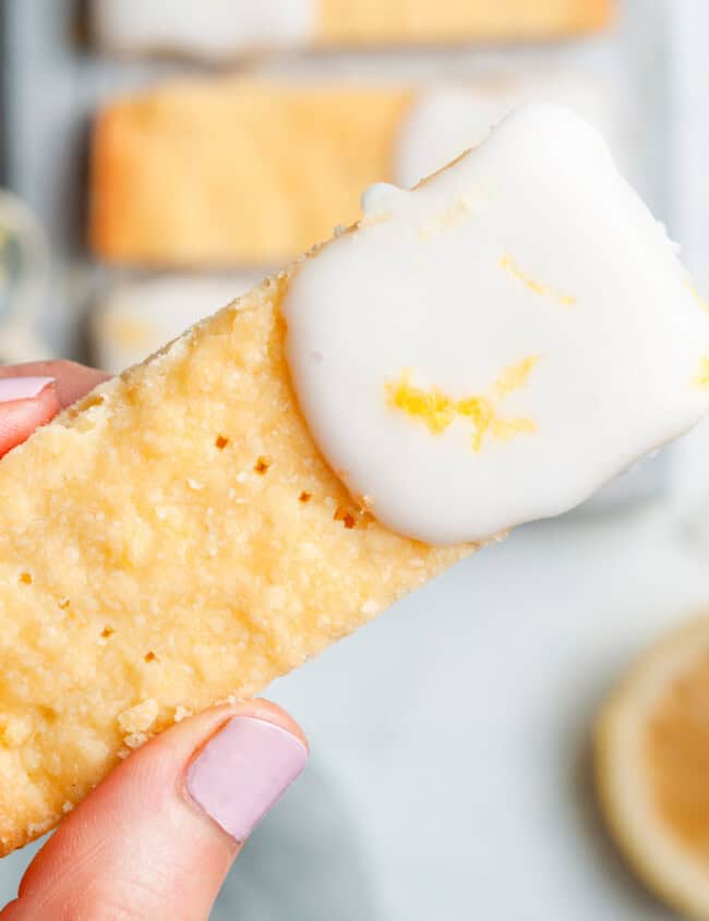 iced lemon shortbread cookies