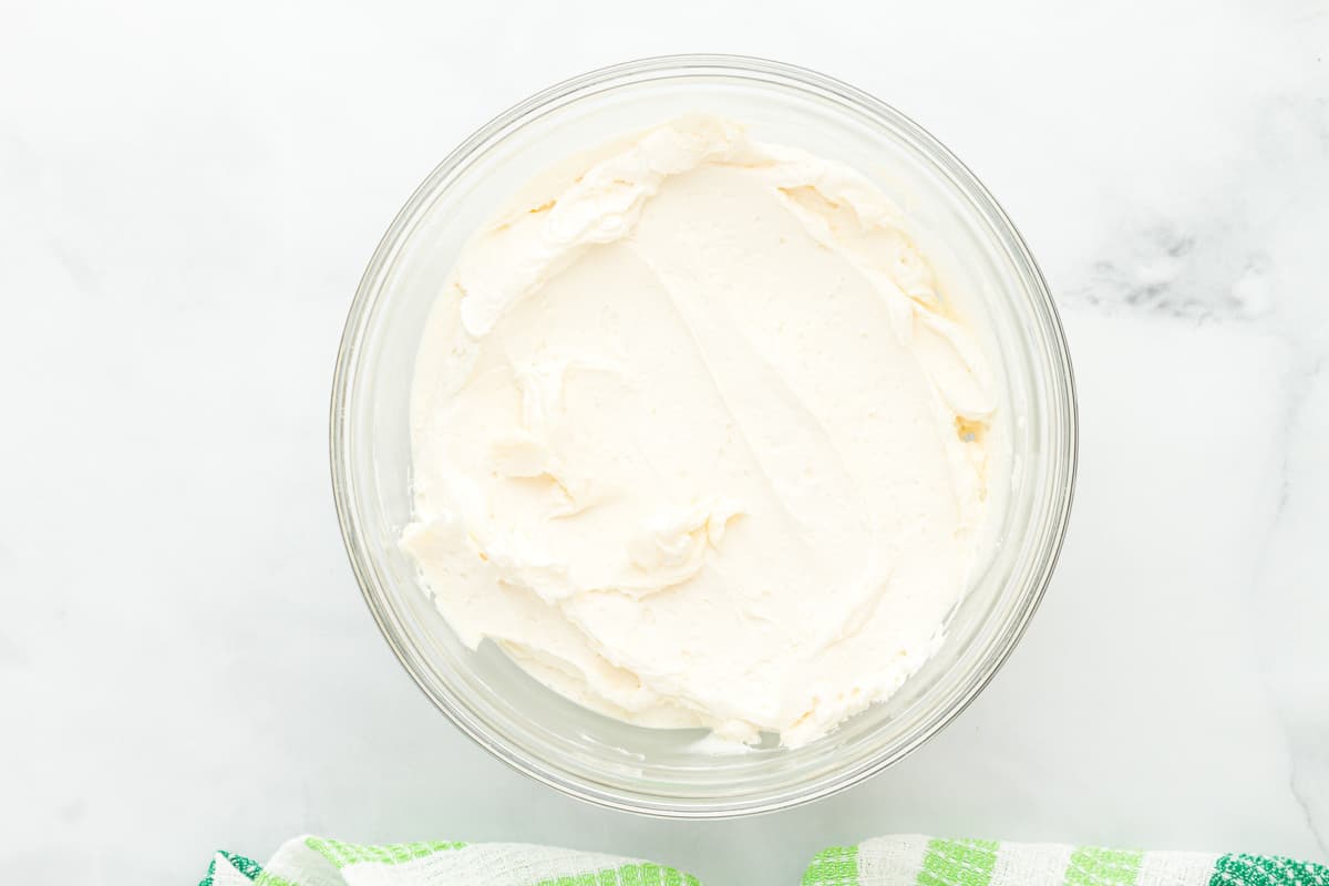 frosting in a mixing bowl