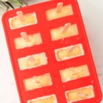 pineapple popsicles in a popsicle mold