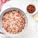 toasting pecans and coconut in a skillet