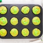 baked cupcakes in a cupcake tin