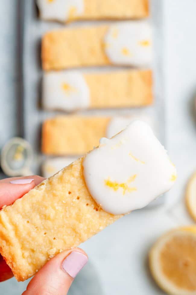 Iced Lemon Shortbread Cookies Recipe - Easy Dessert Recipes