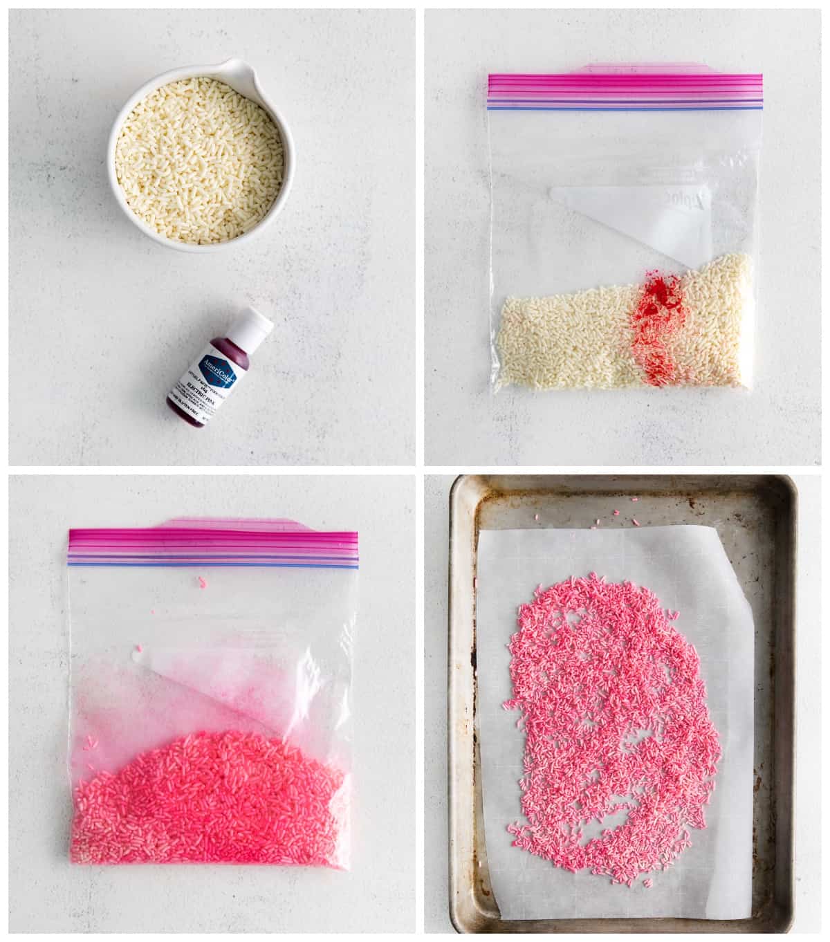 how to dye sprinkles step by step photo instructions