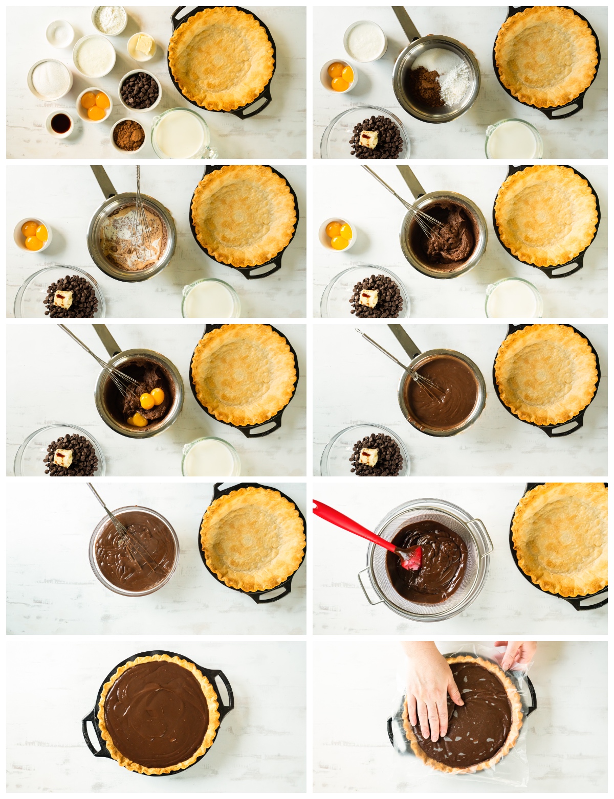 how to make chocolate cream pie step by step photo instructions