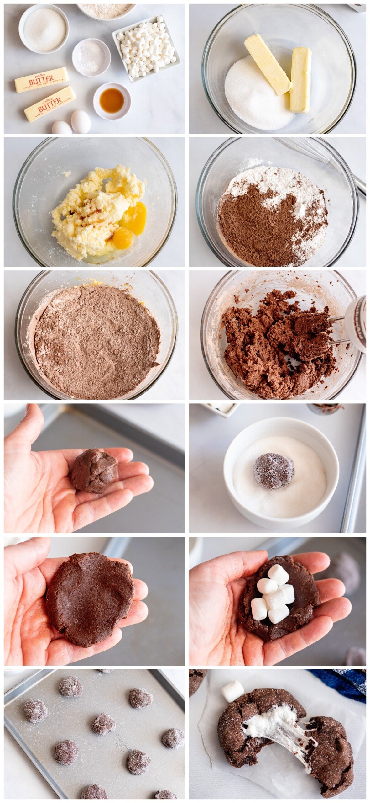 how to chocolate marshmallow cookies step by step photo instructions