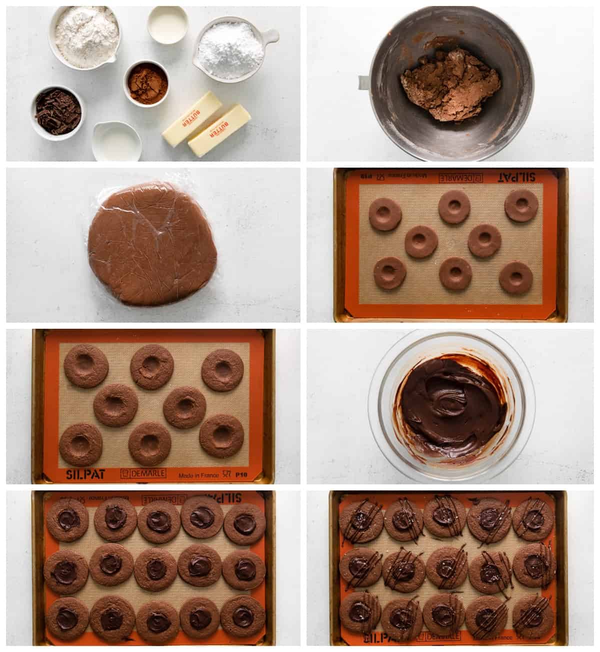 how to make chocolate thumbprint cookies step by step photo instructions