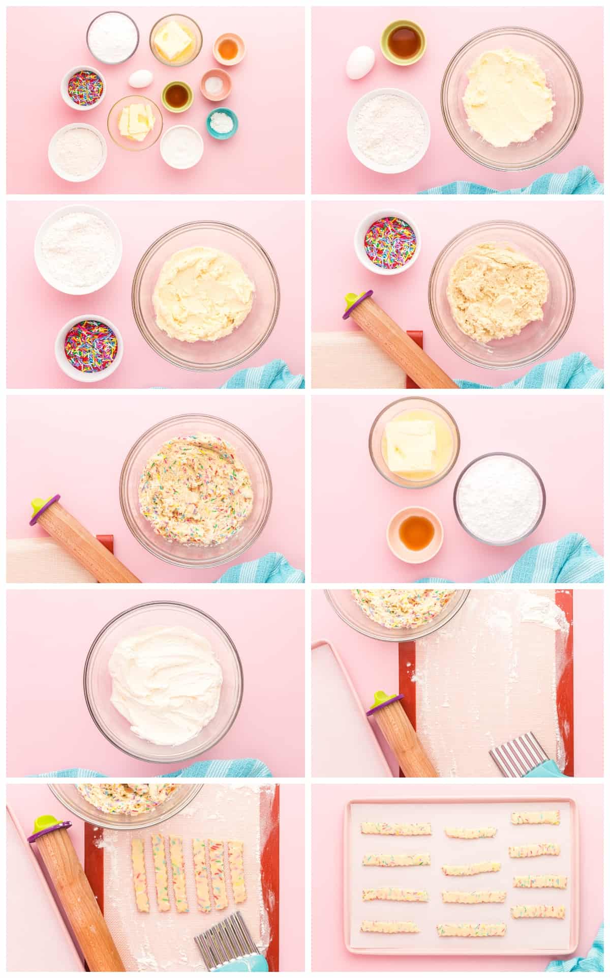 how to make funfetti cookie fries step by step photo instructions