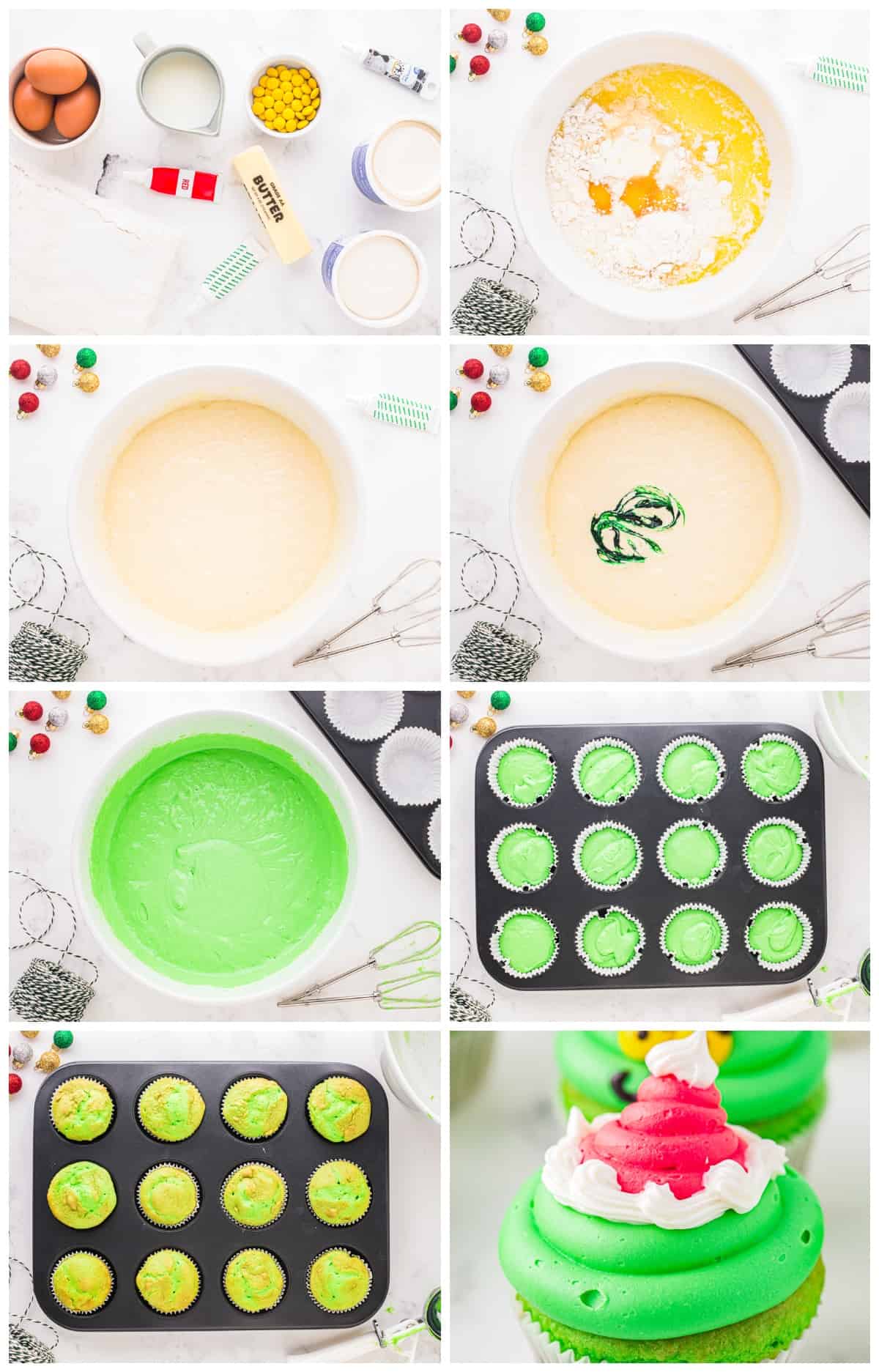 how to make grinch cupcakes step by step photo instructions