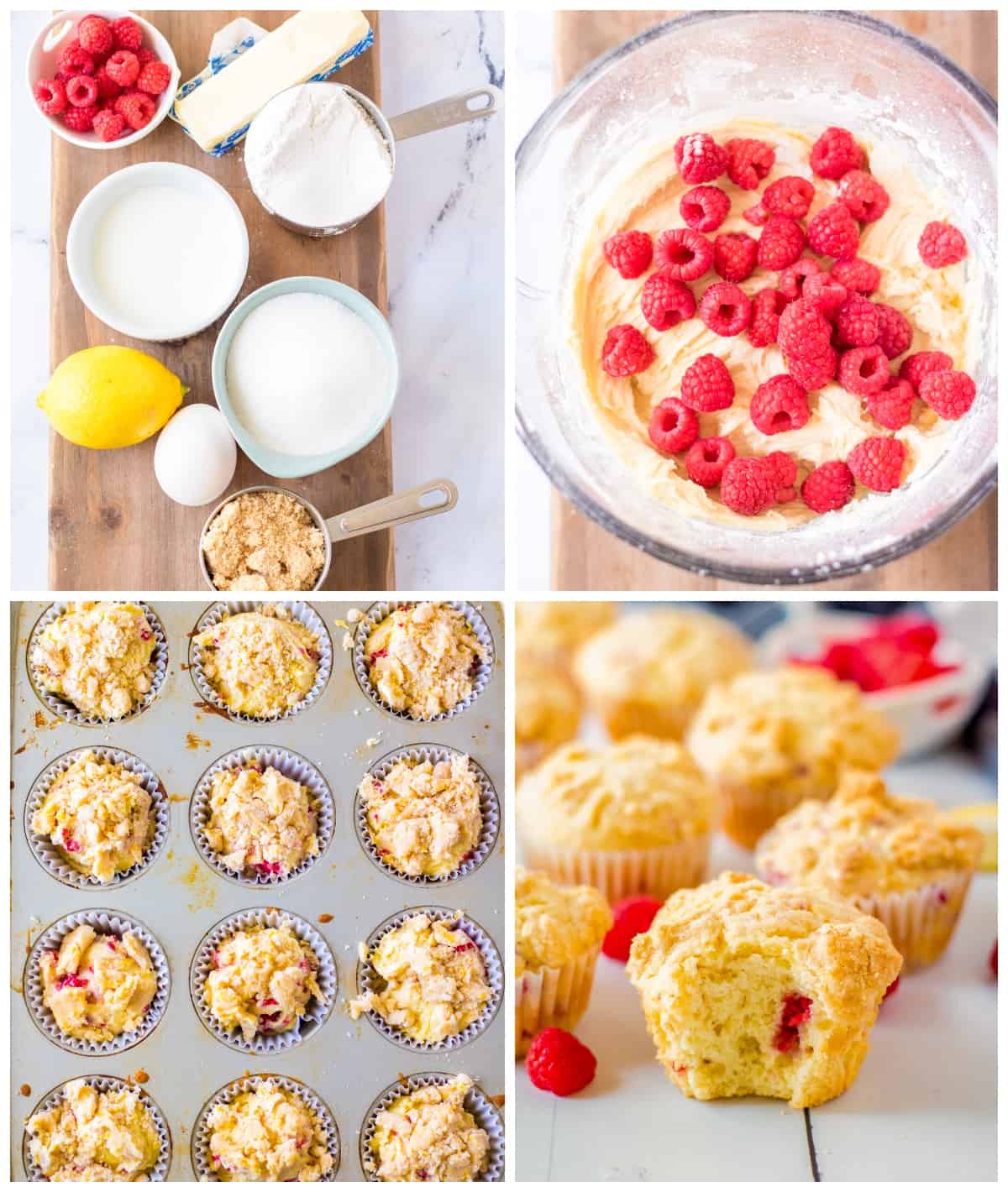 how to make lemon raspberry muffins step by step photo instructions