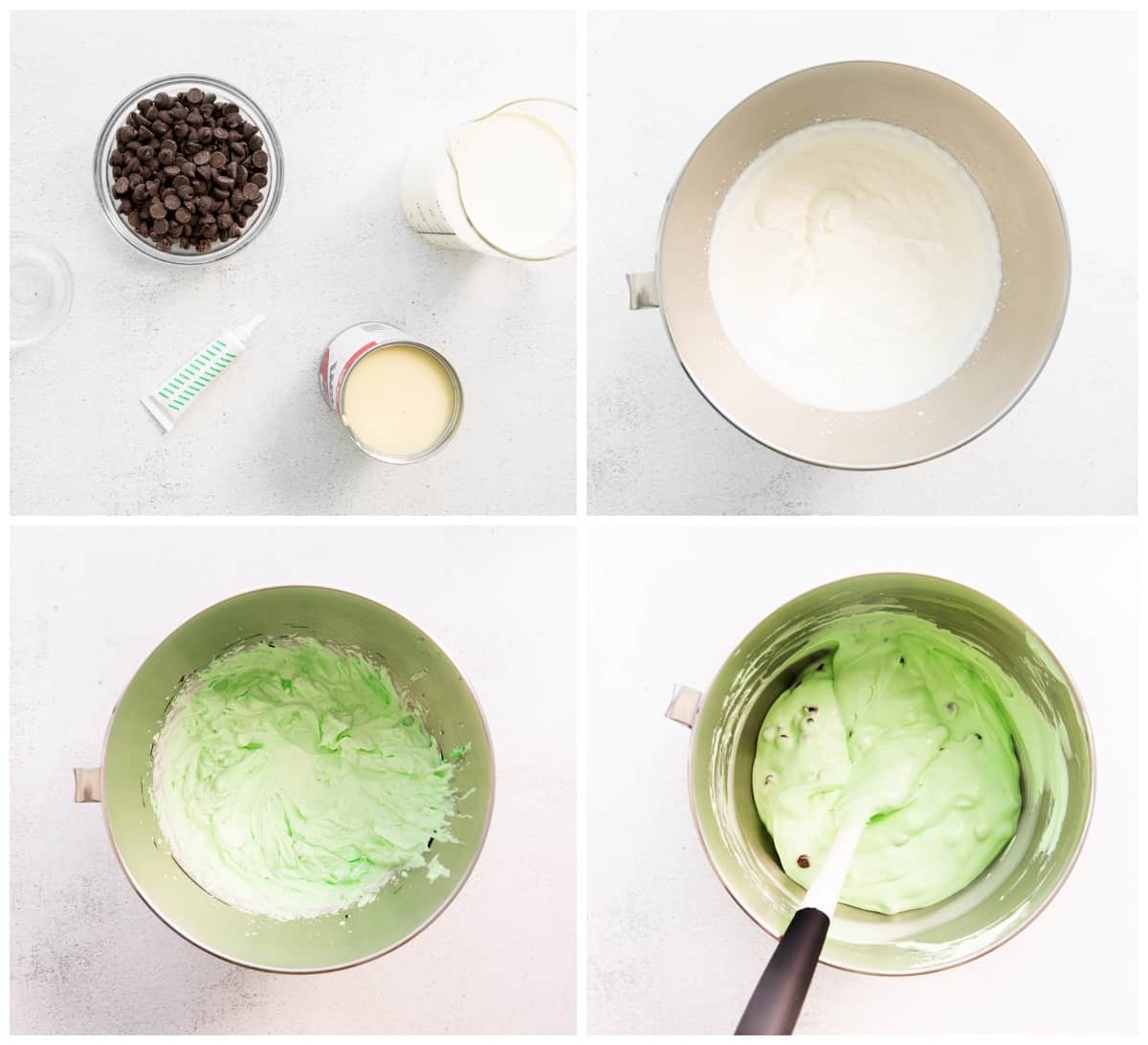 how to make mint chocolate chip ice cream step by step photo instructions