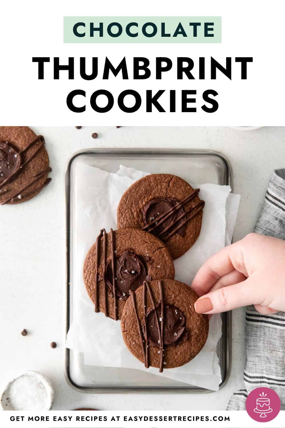 chocolate thumbprint cookies pinterest
