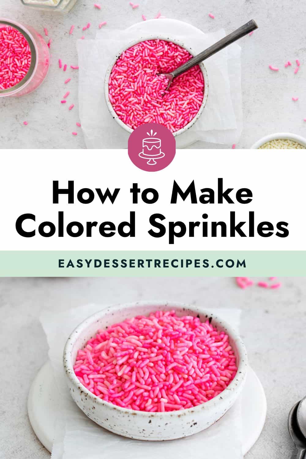 how to make colored sprinkles pinterest