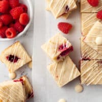 featured raspberry blondies.